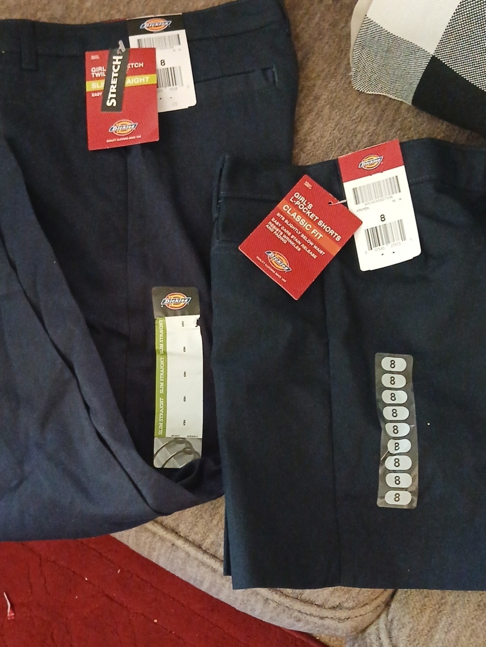 Dickies Girls Navy Classic Straight Fit Pants And Shorts